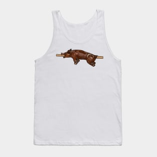 Pig roast / hog roast cartoon illustration Tank Top